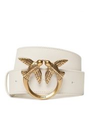 PINKO Pasek Love Berry H4 Belt PE 23 PLT01 100120 A0F1 Biały. Białe paski Pinko, bez wzorów, ze skóry. Za 332.99 zł.