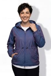 Damskie Kurtka funkcyjna błyszcząca hydrofobowa kaptur. Fioletowe kurtki Ulla Popken, plus size, bez wzorów, z materiału, eleganckie, bez kaptura. Za 429.99 zł.