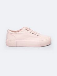 Trampki damskie niskie jasnoróżowe RR274404 601. Czerwone trampki BIG STAR, bez wzorów, z tkaniny, klasyczne, bez zapięcia. W wyprzedaży za 129.99 zł.