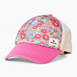 Czapka z daszkiem damska Rip Curl Mixed Yardage Trucker. Czerwone czapki z daszkiem Rip Curl, na lato, bez wzorów, z materiału, klasyczne. Za 109.99 zł.