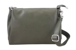 Minimalistyczna listonoszka ze skóry BARBERINI'S zielona 951-38. Zielone shopper bag Barberinis, bez wzorów, z lakierowanej skóry, eleganckie, małe, lakierowane, bez dodatków. Za 239.99 zł.