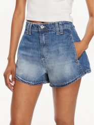 Please Szorty jeansowe D0KDEH0W7S Niebieski Regular Fit. Niebieskie szorty Please, bez wzorów, z bawełny. Za 279.99 zł.