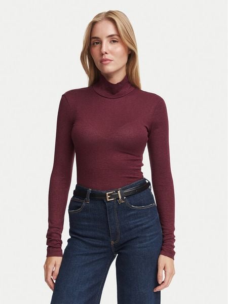 Guess Golf W4BP14 KCGM2 Bordowy Slim Fit. Czerwone swetry Guess, s, z aplikacjami, z syntetyku, bez ramiączek. Za 214.99 zł.