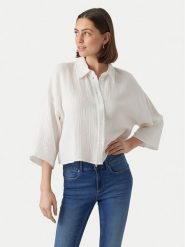 Vero Moda Koszula Natali 10279685 Biały Standard Fit. Białe koszule Vero Moda, xl, bez wzorów, z bawełny, bez kołnierzyka, bez ramiączek. Za 109.99 zł.