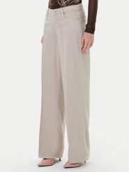 Guess Jeansy W5RA96 WFD53 Beżowy Palazzo Fit. Brązowe jeansy Guess, z aplikacjami, z bawełny. Za 369.99 zł.