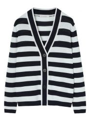 TATUUM Kardigan "Malio" w kolorze granatowo-białym rozmiar: M. Białe swetry Tatuum, m, bez wzorów, bez ramiączek. Za 148.61 zł.