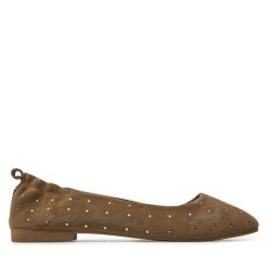Baleriny Pepe Jeans. Brązowe baleriny Pepe Jeans, bez wzorów, z jeansu, bez obcasa, bez zapięcia. Za 369.99 zł.