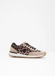 Sneakersy. Brązowe buty sportowe lifestyle bonprix, bez wzorów, sportowe, bez zapięcia. Za 124.99 zł.