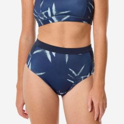 Dół kostiumu kąpielowego surfingowego damski Decathlon Rosa Bagheera. Niebieskie bikini Decathlon, bez wzorów, z elastanu, sportowe. Za 79.99 zł.