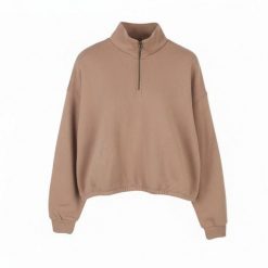 American Eagle Outfitters damska bluza oversize z półzamkiem, różowa. Brązowe bluzy 55PROTEC, m, bez wzorów, z bawełny, bez ramiączek, bez kaptura. Za 259.99 zł.