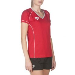 Koszulka damska Arena Team Line SS Tee. Czerwone t-shirty sportowe Arena, l, bez wzorów, z materiału, bez ramiączek. Za 47.60 zł.