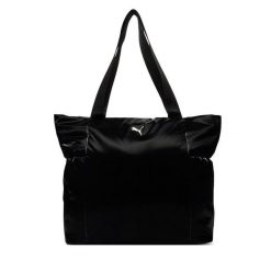 Torebka Puma. Czarne shopper bag Puma, bez wzorów, bez dodatków. Za 119.99 zł.
