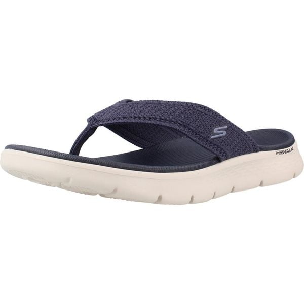Sandały SKECHERS GO WALK FLEX Niebieski. Niebieskie sandały Skechers, bez wzorów, z materiału, bez obcasa, bez zapięcia. Za 217.94 zł.