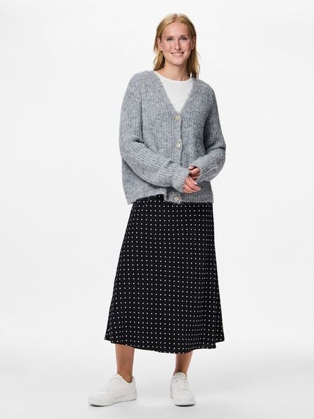 Pieces Kardigan w kolorze szarym rozmiar: XS. Szare swetry Pieces, xs, bez wzorów, prążkowane, bez ramiączek. Za 123.25 zł.