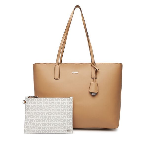 Torebka DKNY. Brązowe torebki klasyczne DKNY, bez wzorów, klasyczne, bez dodatków. Za 548.99 zł.