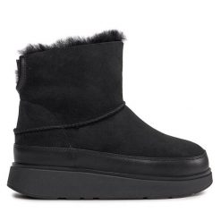 Śniegowce FitFlop. Czarne śniegowce FitFlop, bez wzorów, bez zapięcia. Za 839.99 zł.