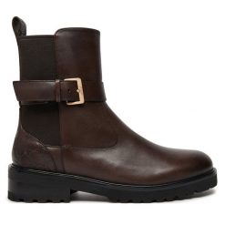 Botki JOOP!. Niebieskie botki Joop!, bez wzorów, bez obcasa, na płaskiej podeszwie, bez zapięcia. Za 469.99 zł.