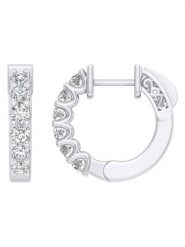 Diamonds lab grown Złote kolczyki-kreole z diamentami rozmiar: onesize. Szare kolczyki Diamonds lab grown, z diamentem, złote. Za 6,168.99 zł.