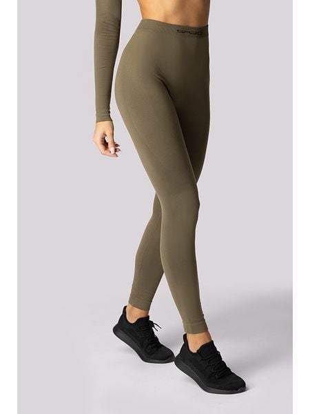 Spaio Legginsy termiczne "Alpha" w kolorze khaki rozmiar: M. Brązowe legginsy Spaio, bez wzorów, z materiału, sportowe. Za 89.95 zł.