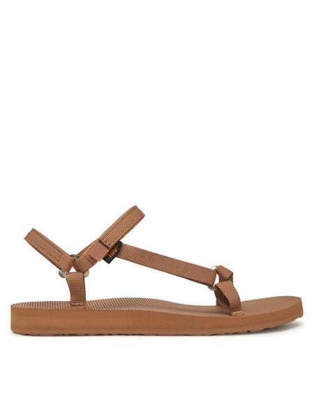 Teva Sandały Original Universal Slim 1150110 Brązowy. Brązowe sandały Teva, bez wzorów, z materiału, bez obcasa, bez zapięcia. Za 246.99 zł.