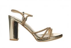 Sandały Bayla-187 587-1705 Gold 187235, Złoty, Skóra ekologiczna - 37. Żółte sandały Bayla, z aplikacjami, z materiału, bez obcasa, na obcasie, bez zapięcia. W wyprzedaży za 224.10 zł.