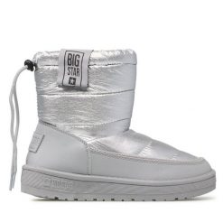 Śniegowce Big Star Shoes. Szare śniegowce BIG STAR SHOES, bez wzorów, bez zapięcia. Za 199.99 zł.