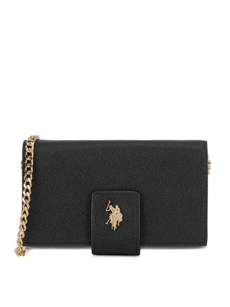 U.S. Polo Assn. Torebka BIUXT8390WVP Czarny. Czarne listonoszki U.S. Polo Assn., bez wzorów, z tworzywa sztucznego, bez dodatków. Za 132.99 zł.