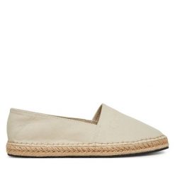 Espadryle Calvin Klein. Białe espadryle Calvin Klein, bez wzorów, bez obcasa. Za 229.99 zł.