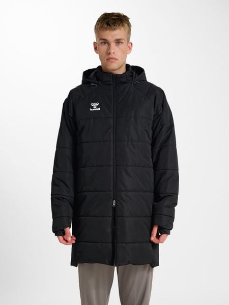 Kurtka puchowa Hummel Lead 2.0 Bench. Czarne kurtki Hummel, m, bez wzorów, z materiału, klasyczne, z kapturem. Za 349.99 zł.