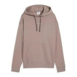 Bluza sportowa damska Puma Ess Script Comfort. Brązowe bluzy z kapturem Puma, l, bez wzorów, z kapturem, do piłki nożnej. Za 209.00 zł.