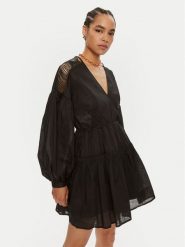 Pinko Sukienka codzienna Baaria 103741 A1XN Czarny Regular Fit. Czarne sukienki Pinko, na co dzień, bez wzorów, z bawełny, bez kołnierzyka, bez ramiączek, proste. Za 569.99 zł.