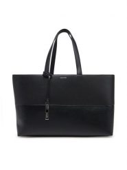 Calvin Klein Torebka Ck Mixmedia Medium Shopper K60K613011 Czarny. Czarne shopper bag Calvin Klein, bez wzorów, ze skóry, bez dodatków. Za 359.99 zł.