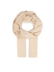 Tommy Hilfiger Szal Th Monogram Scarf AW0AW18273 Beżowy jasny. Brązowe szaliki i kominy Tommy Hilfiger, bez wzorów. Za 289.99 zł.