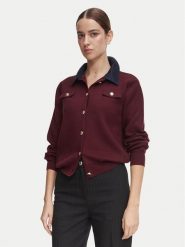 Morgan Kardigan 252-MJEANE Bordowy Regular Fit. Czerwone swetry Morgan, xl, bez wzorów, z syntetyku, bez ramiączek. Za 349.99 zł.