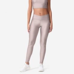 Legginsy fitness damskie Domyos. Szare legginsy DOMYOS, bez wzorów, z materiału, eleganckie. Za 69.99 zł.