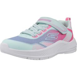 Buty SKECHERS MICROSPEC ADVANCE OASIS POINT Niebieski. Białe buty trekkingowe Skechers, z syntetyku, bez zapięcia. Za 195.99 zł.