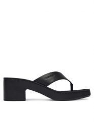 Calvin Klein Japonki Block Heel Sndl Thong Lth HW0HW02913 Czarny. Czarne japonki Calvin Klein, bez wzorów, ze skóry. Za 569.99 zł.