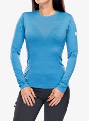 Bluza termoaktywna damska Sensor Merino Active Tee L/S. Niebieskie bluzy Sensor, l, bez wzorów, z materiału, bez kaptura, snowboardowy. Za 362.99 zł.