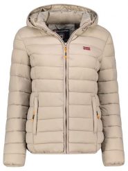 Geographical Norway Kurtka pikowana "Atikolor" w kolorze beżowym rozmiar: XL. Brązowe kurtki Geographical Norway, xl, bez wzorów, bez kaptura. Za 241.91 zł.
