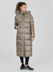 Athlecia Kurtka puchowa Elly W Maxi Puffer EA233361 Brązowy Regular Fit. Brązowe kurtki Athlecia, na zimę, bez wzorów, z puchu, bez kaptura. Za 1,369.00 zł.