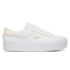 Buty Sportowe Damskie Lacoste Ziane Platform. Białe buty treningowe Lacoste, bez wzorów, bez zapięcia, tenisowe. Za 365.20 zł.