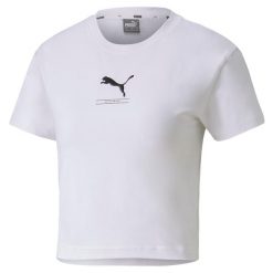 Koszulka sportowa damska Puma Nutility Fitted Tee. Białe t-shirty sportowe Puma, xs, bez wzorów, bez ramiączek, na fitness i siłownię. Za 44.26 zł.