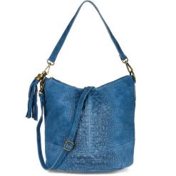 Shopperka skórzana Beltimore W13 jeansowa. Torebki klasyczne bez wzorów, z jeansu, bez dodatków. Za 148.40 zł.