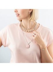 COEUR DE LION Kolczyki-wkrętki z kwarcem różowym rozmiar: onesize. Różowe kolczyki COEUR DE LION, z kwarcem, ze stali. Za 177.32 zł.