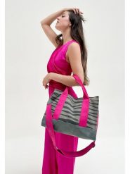 Fritzi aus Preußen Shopper bag w kolorze szaro-różowym - 40 x 29,5 x 14 cm rozmiar: onesize. Różowe shopper bag Fritzi aus Preußen, bez wzorów, z materiału, na ramię, bez dodatków. Za 147.91 zł.