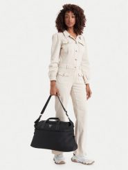 Guess Torebka Follie TWNN96 76903 Czarny. Czarne shopper bag Guess, z aplikacjami, ze skóry, bez dodatków. Za 824.99 zł.