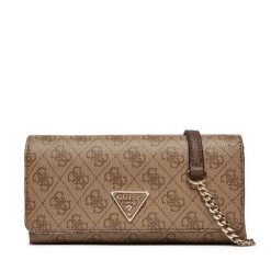 Torebka Guess. Brązowe kopertówki Guess, z aplikacjami, wizytowe, bez dodatków. Za 249.99 zł.