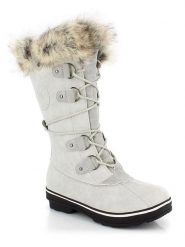 Kimberfeel Kozaki zimowe "Manon" w kolorze białym rozmiar: 36. Białe kozaki Kimberfeel, na zimę, bez wzorów, z materiału, eleganckie, bez obcasa, bez zapięcia. Za 382.99 zł.