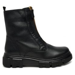 Botki Gabor. Czarne botki Gabor, bez wzorów, bez obcasa, na płaskiej podeszwie, bez zapięcia. Za 579.99 zł.