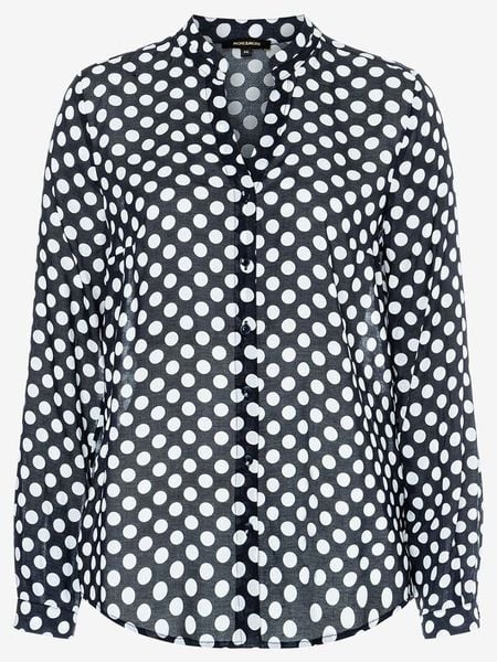 More & More Bluzka w kolorze czarno-białym rozmiar: 38. Czarne bluzki More & More, bez wzorów, z wiskozy, bez kołnierzyka, bez ramiączek. Za 83.62 zł.